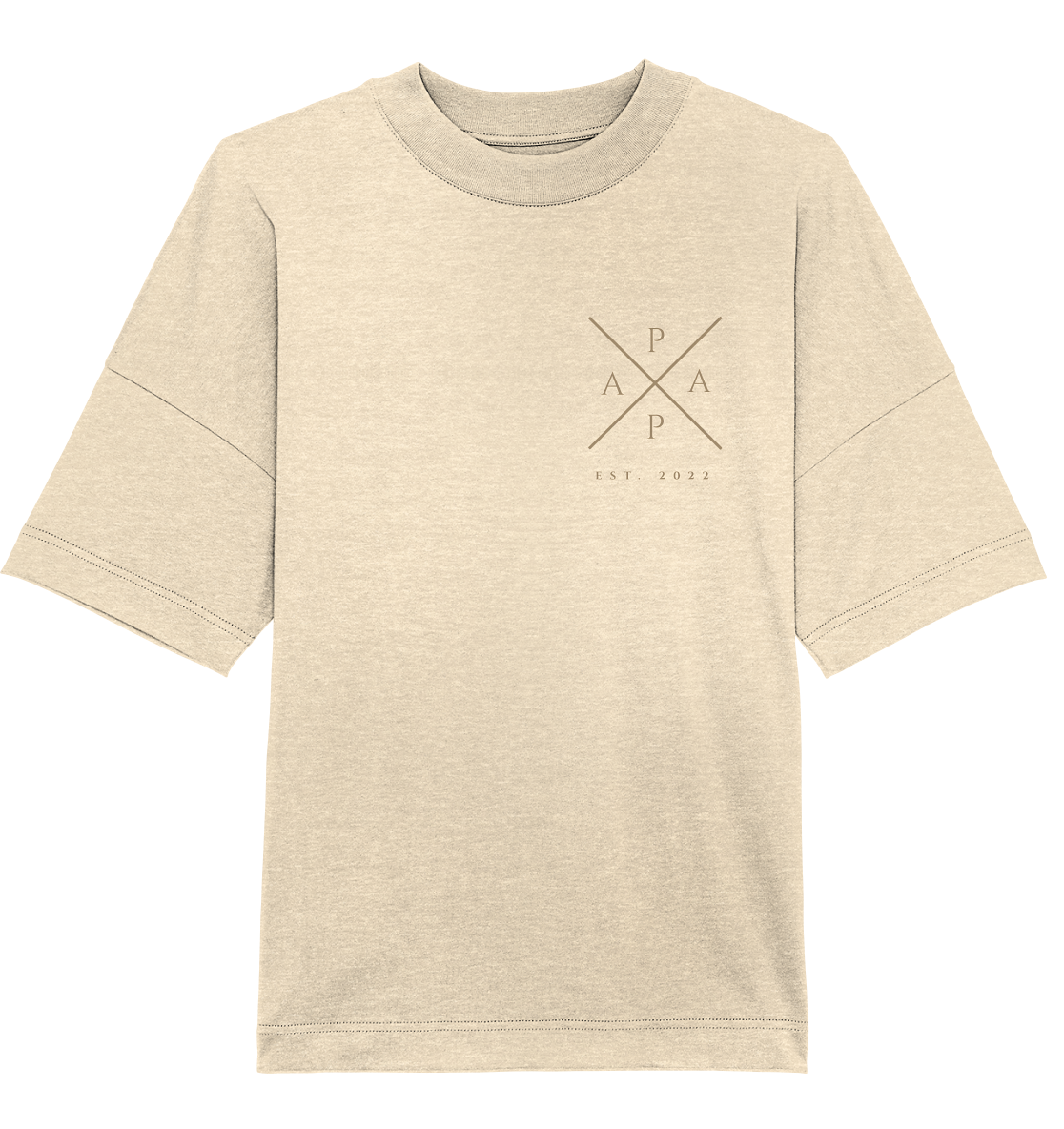 Papa Cross Oversized Shirt - date customizable - 100% organic cotton